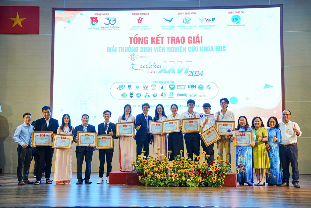 Sinh viên Trường Đại học Công Thương Thành phố Hồ Chí Minh đạt giải Nhì Giải thưởng Sinh viên nghiên cứu khoa học - Euréka lần thứ 26 năm 2024.